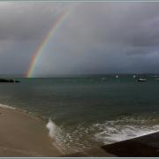 Michel g arc en ciel vu de la cale de beg meil 