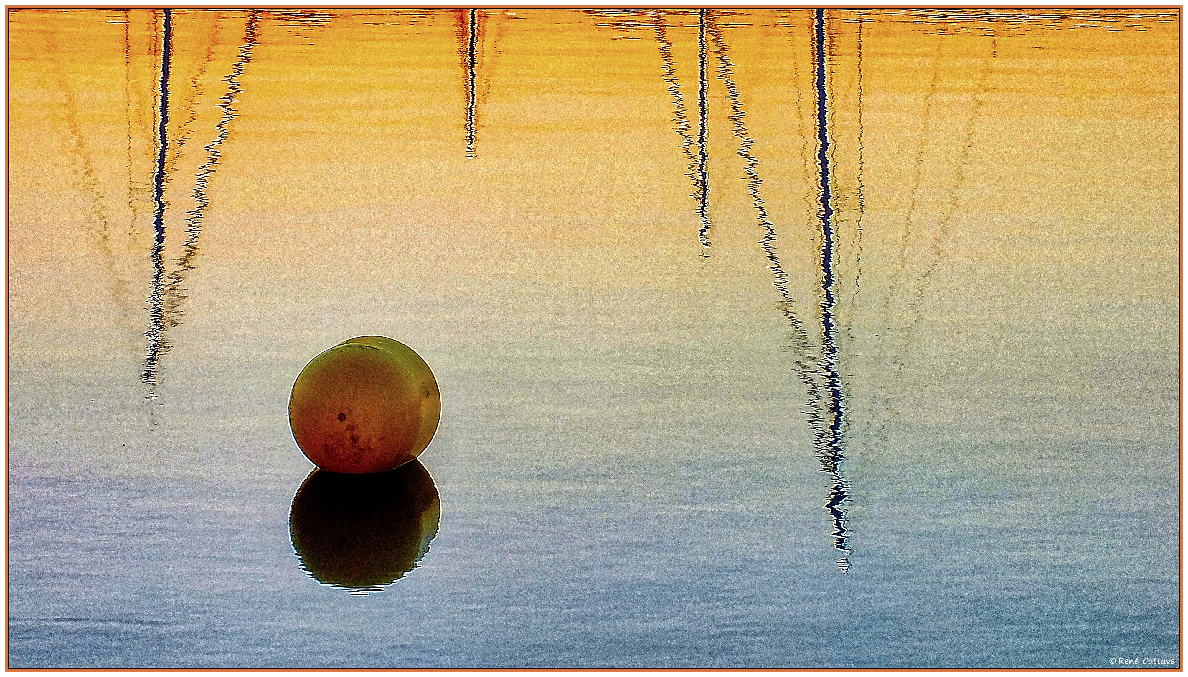 Rene reflets du soir au port de plaisance a benodet 