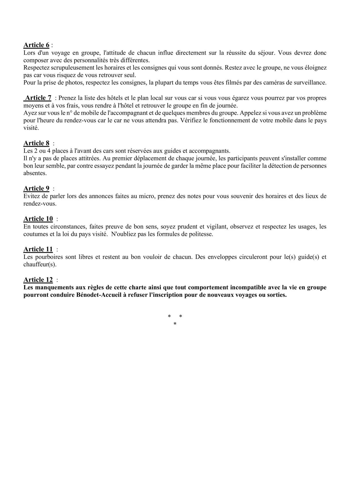 Charte du voyageur 2025 2026 2